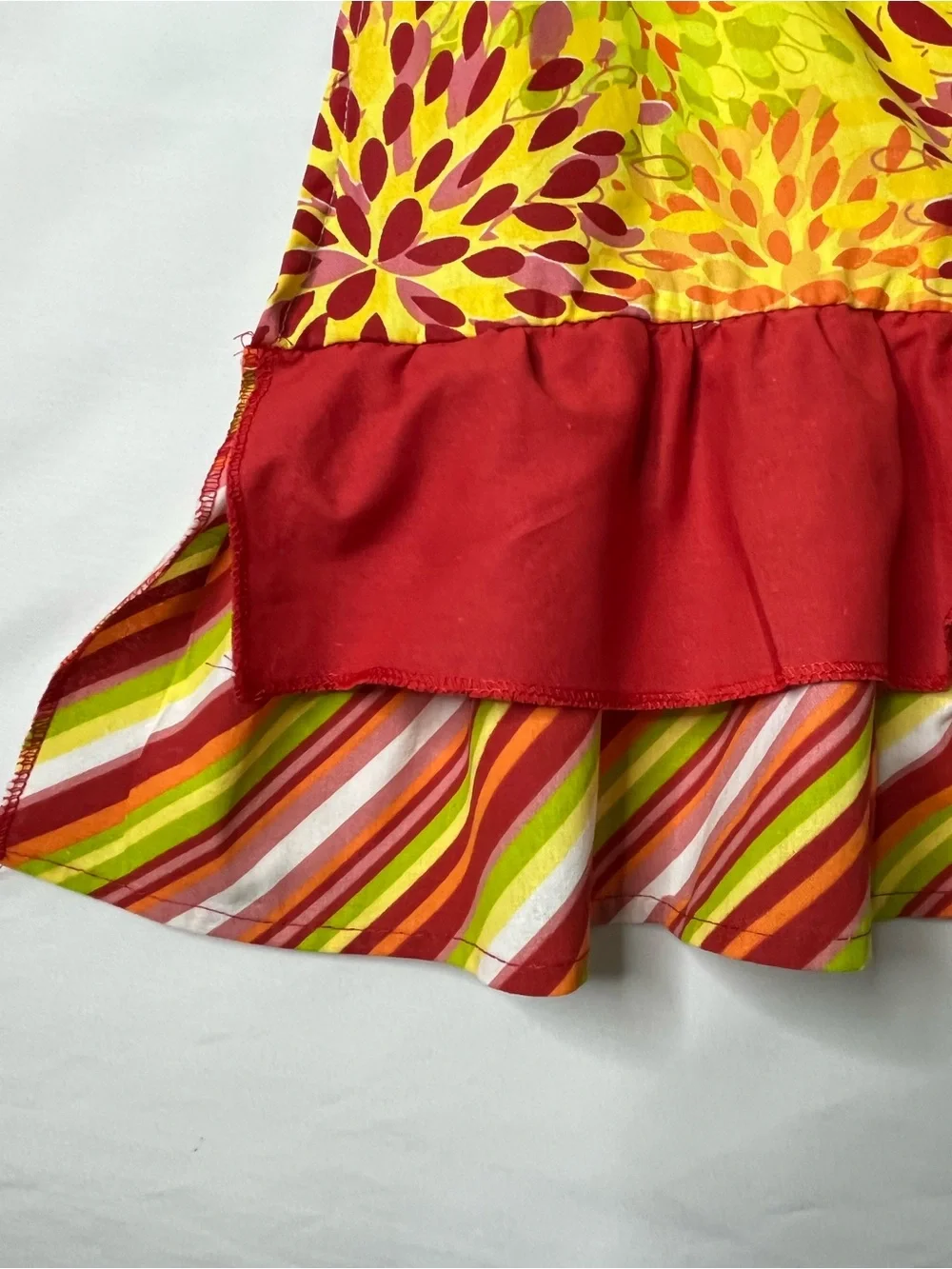 Fiesta Brand Yellow Floral Apron with Red Trim
